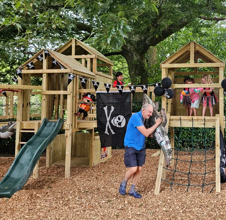 Wooden garden climbing frames image
